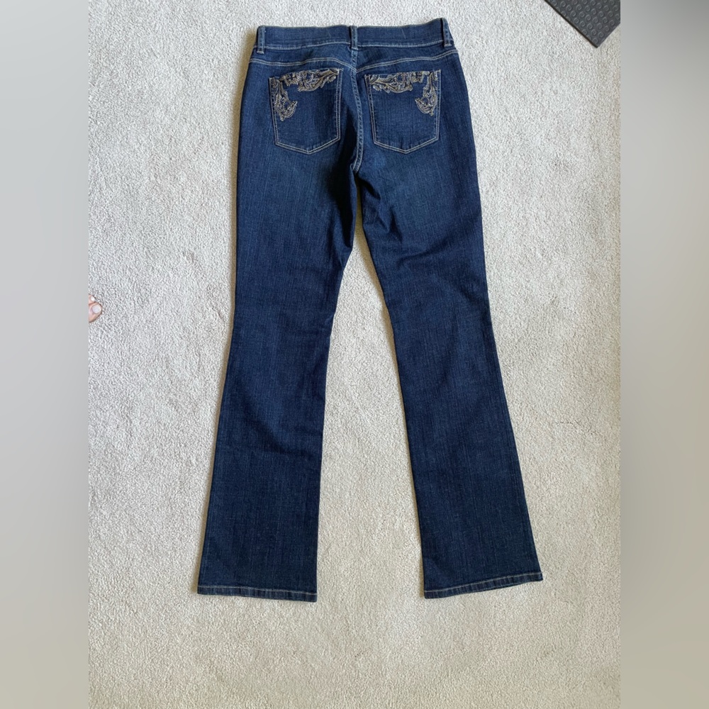 NWT White House Black Market embellished pockets boot cut jeans